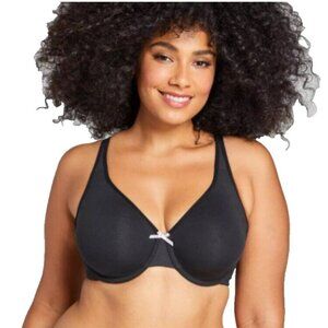 Cacique Lane Bryant Womens Bra Full Coverage Unlined Cotton Blend 50DD Black